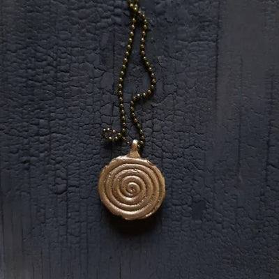 Sun Charm Necklace - Bronze