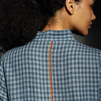 Tara Linen Dress | Ash Blue