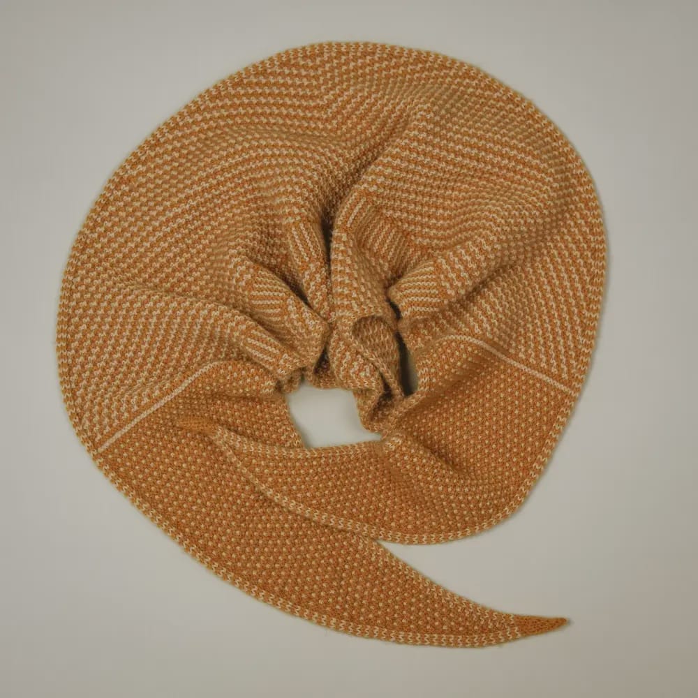 Taranaki Neckerchief in Camel Down | Kōwhai