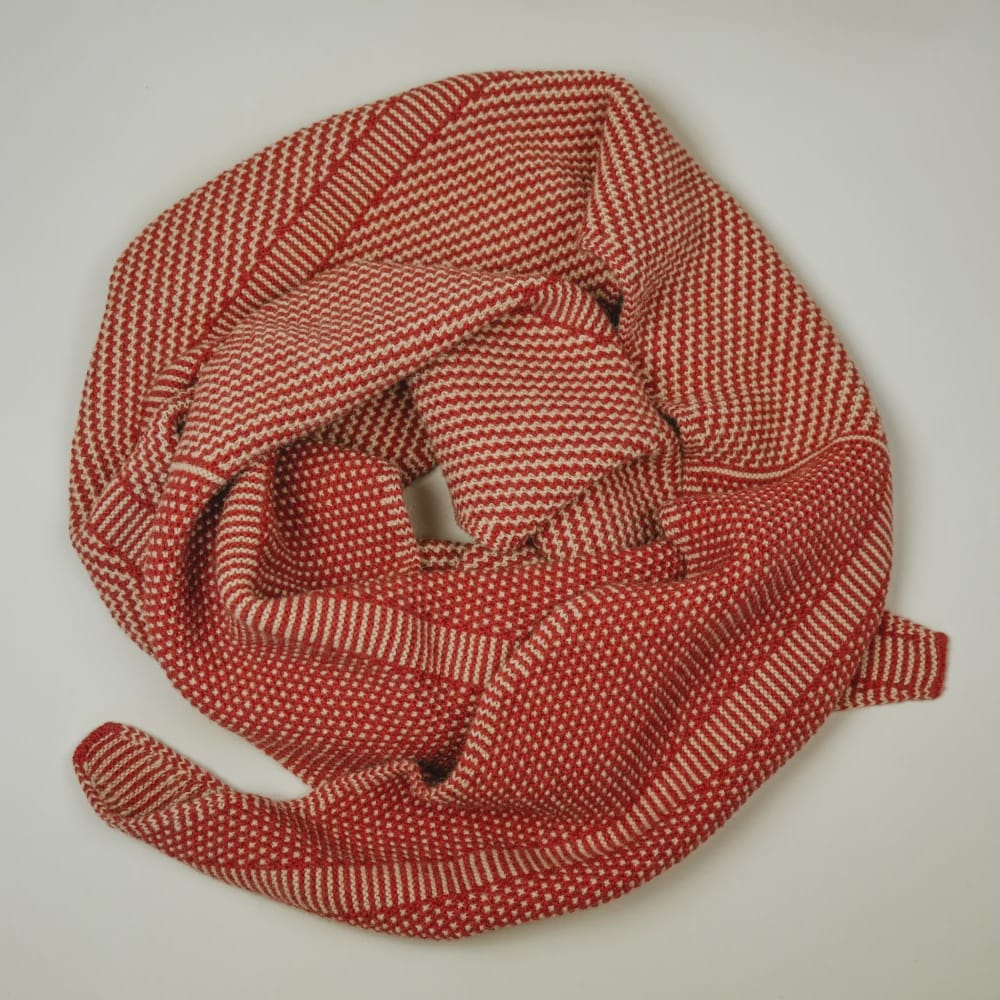 Taranaki Scarf in Camel Down | Pōhutukawa