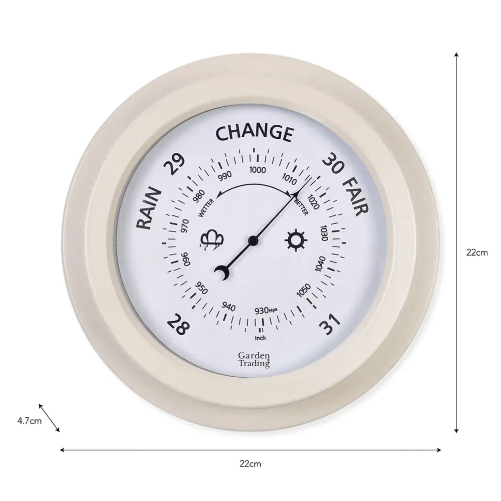 Tenby Thermometer | Steel Lily White