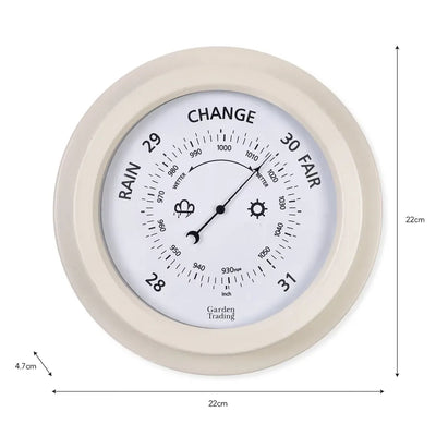 Tenby Thermometer | Steel Lily White