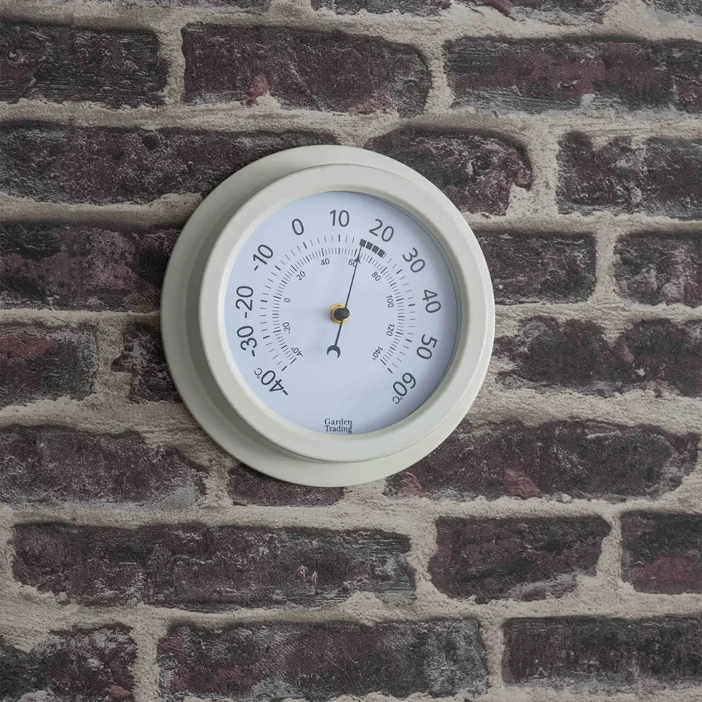 Tenby Thermometer | Steel Lily White