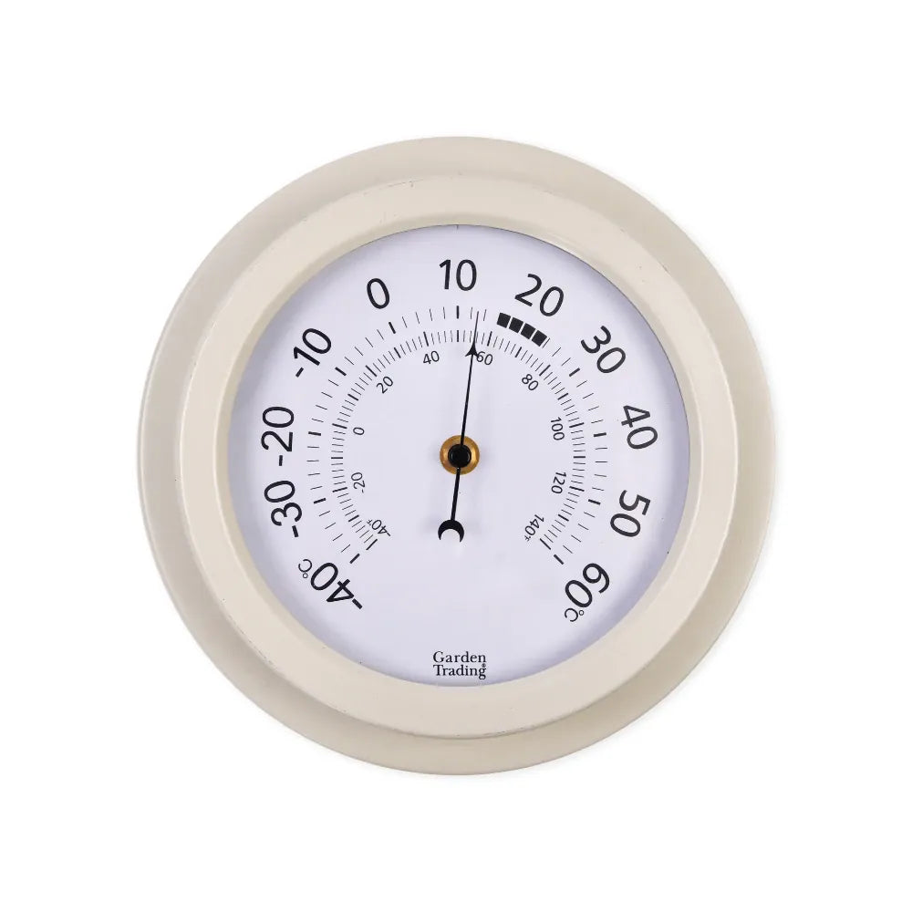 Tenby Thermometer | Steel Lily White