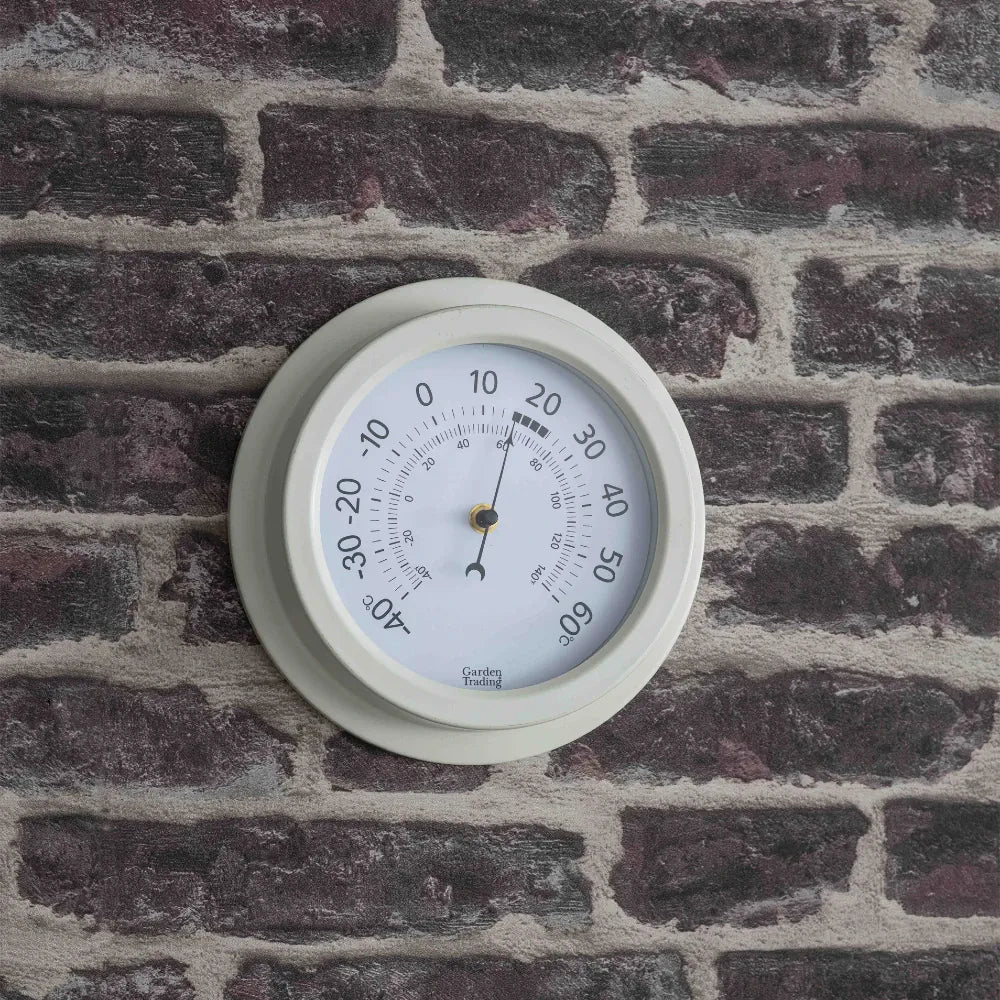 Tenby Thermometer | Steel Lily White