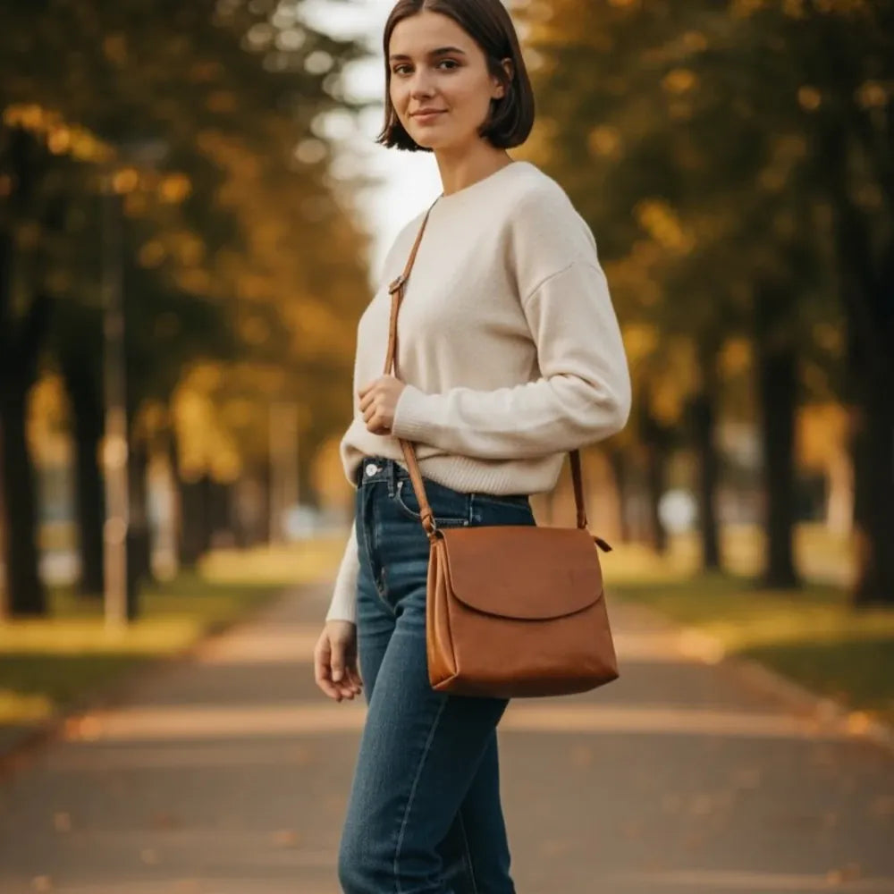 Tobacco Sabine Cross Body Bag