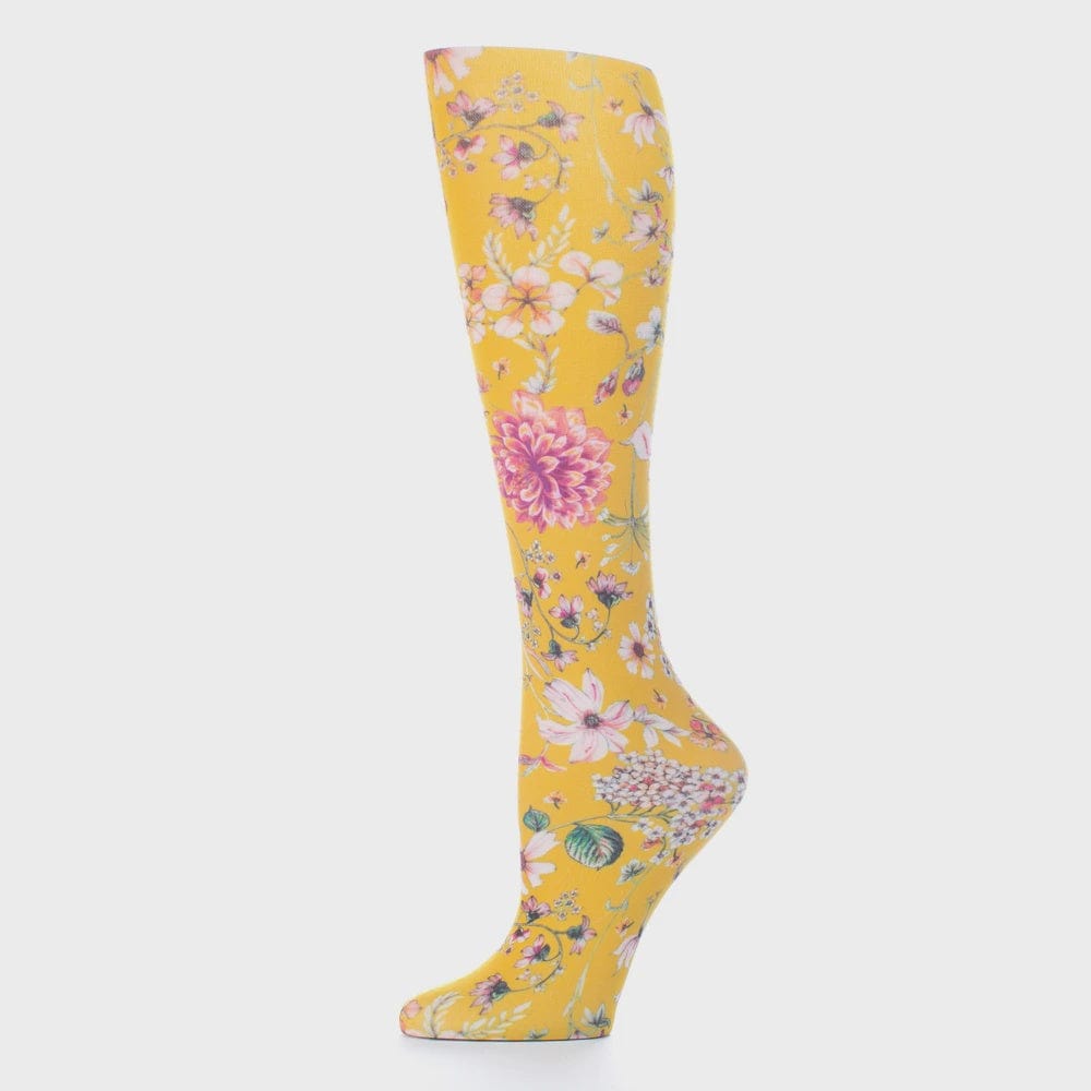Trouser Sock | Gold Prairie Flowers