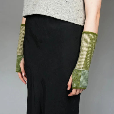 Waitaha Wrist Warmers in Merino | Spring Pikopiko
