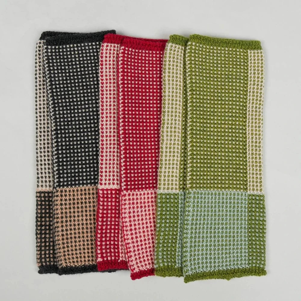 Waitaha Wrist Warmers in Merino | Spring Pōhutukawa