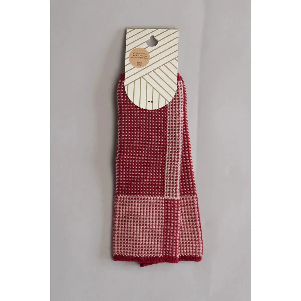 Waitaha Wrist Warmers in Merino | Spring Pōhutukawa