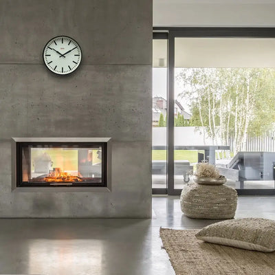 Wall Clock | Factory Black Station | 30cm