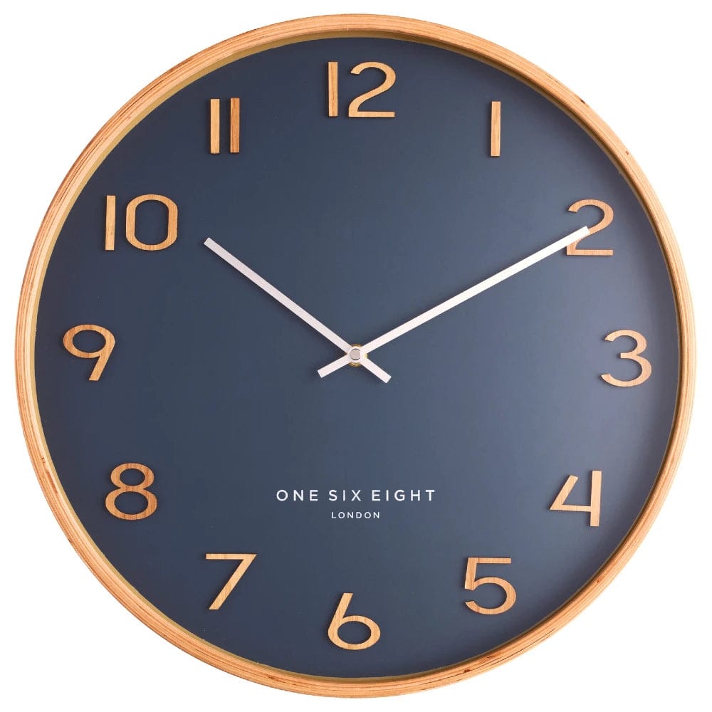 Wallace | Timber Wall Clock 41cm | Blue