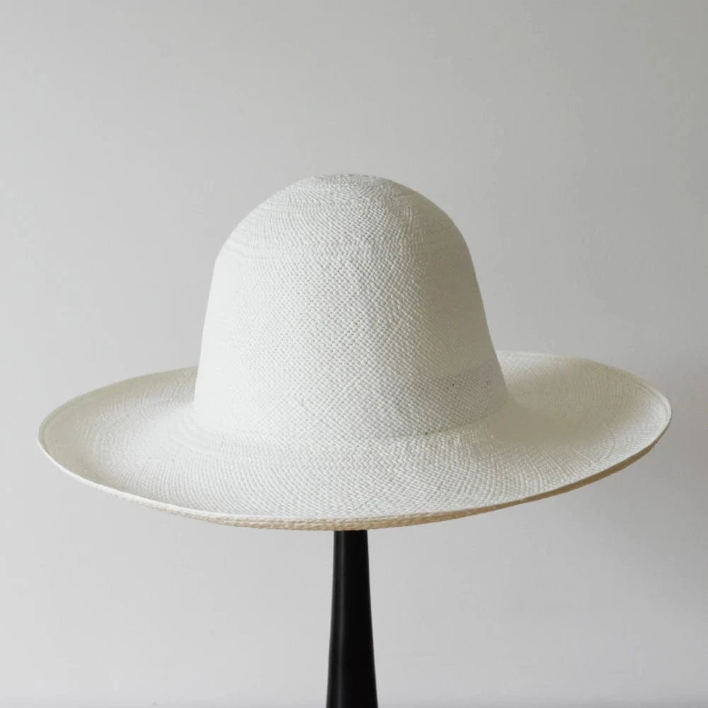 Wide Brim Panama Hat | White