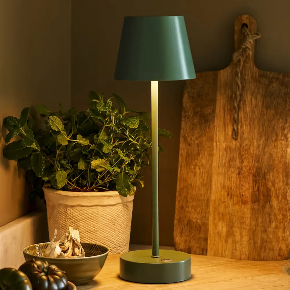 Winstone Rechargeable Table Lamp | Aluminium Thistle Green