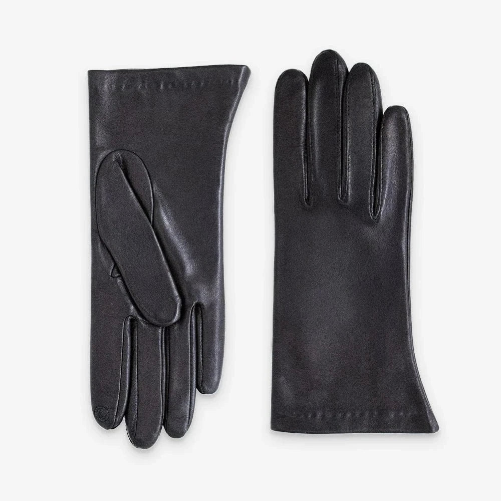 Women's Leather Gloves – Silk Lined – Touch Screen | Black