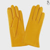 Women's Leather Gloves – Silk Lined – Touch Screen | Golden Yellow