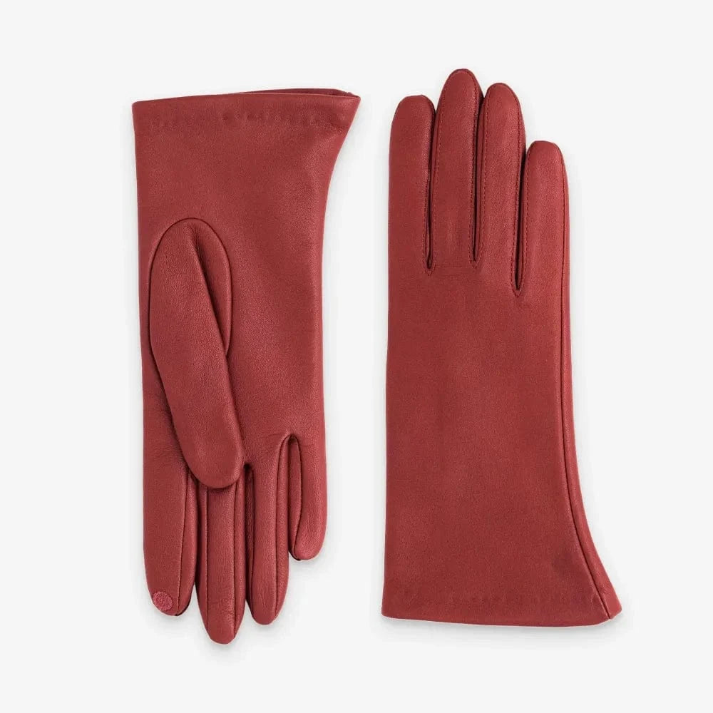 Women's Leather Gloves – Silk Lined – Touch Screen | Red