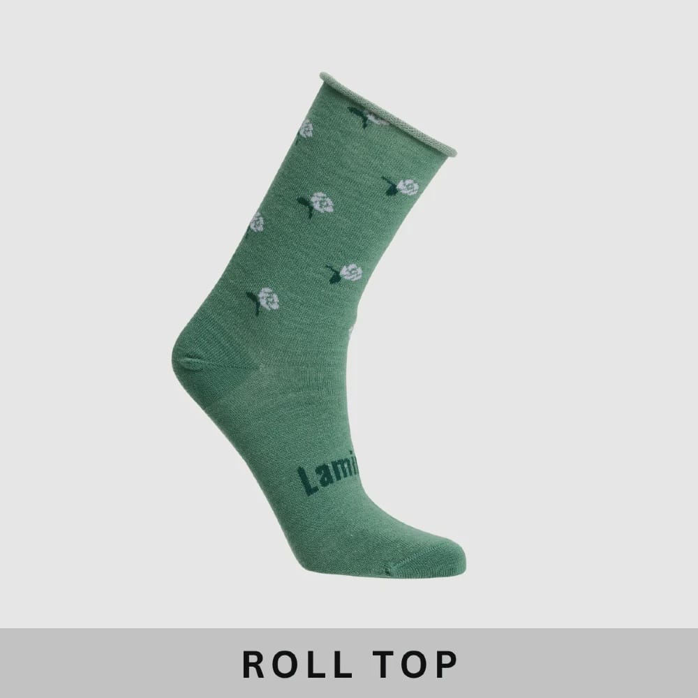 Women's Merino Roll Top Crew Socks | Heather