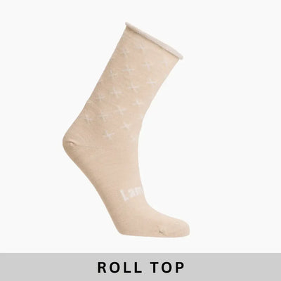 Women's Merino Roll Top Crew Socks | Mushroom
