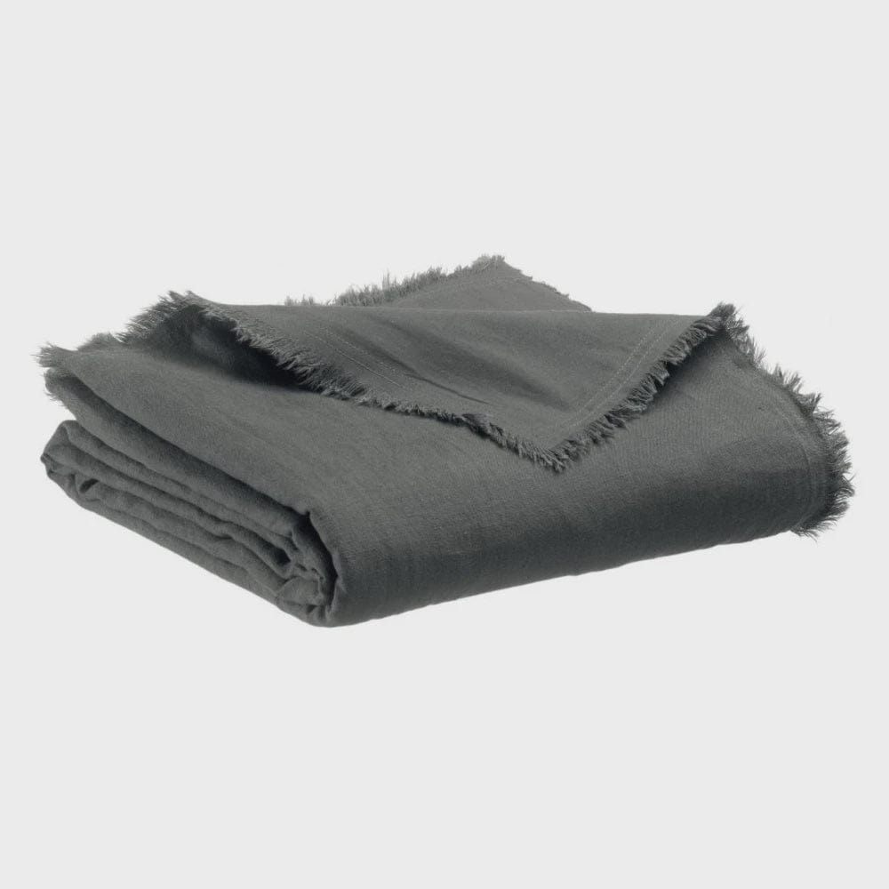 Zeff Linen Throw | Charcoal