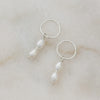 Zoe Porter Double Pearl Sleeper Silver Earrings