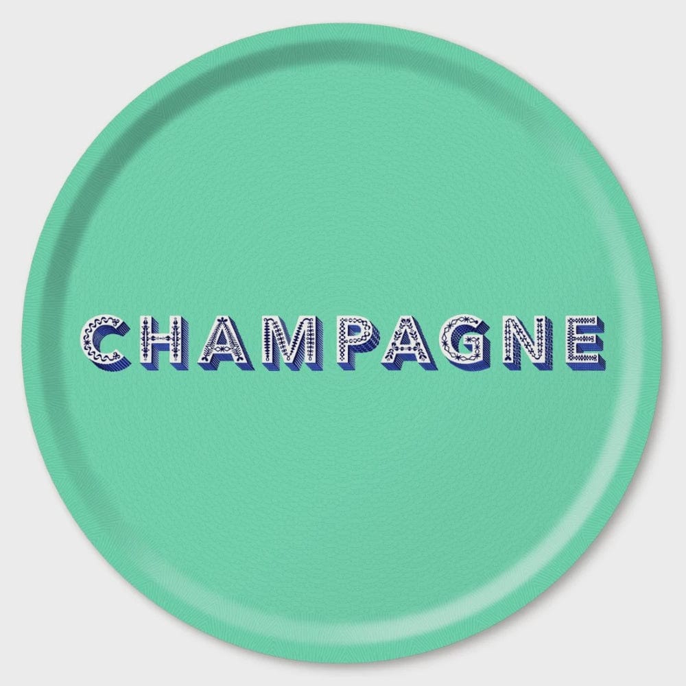 Birchwood Tray | Champagne/Seafoam