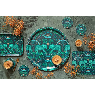 Birchwood Tray Large Round | Zambezi/Teal