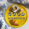 Birchwood Tray Medium Round | Good Morning Yellow