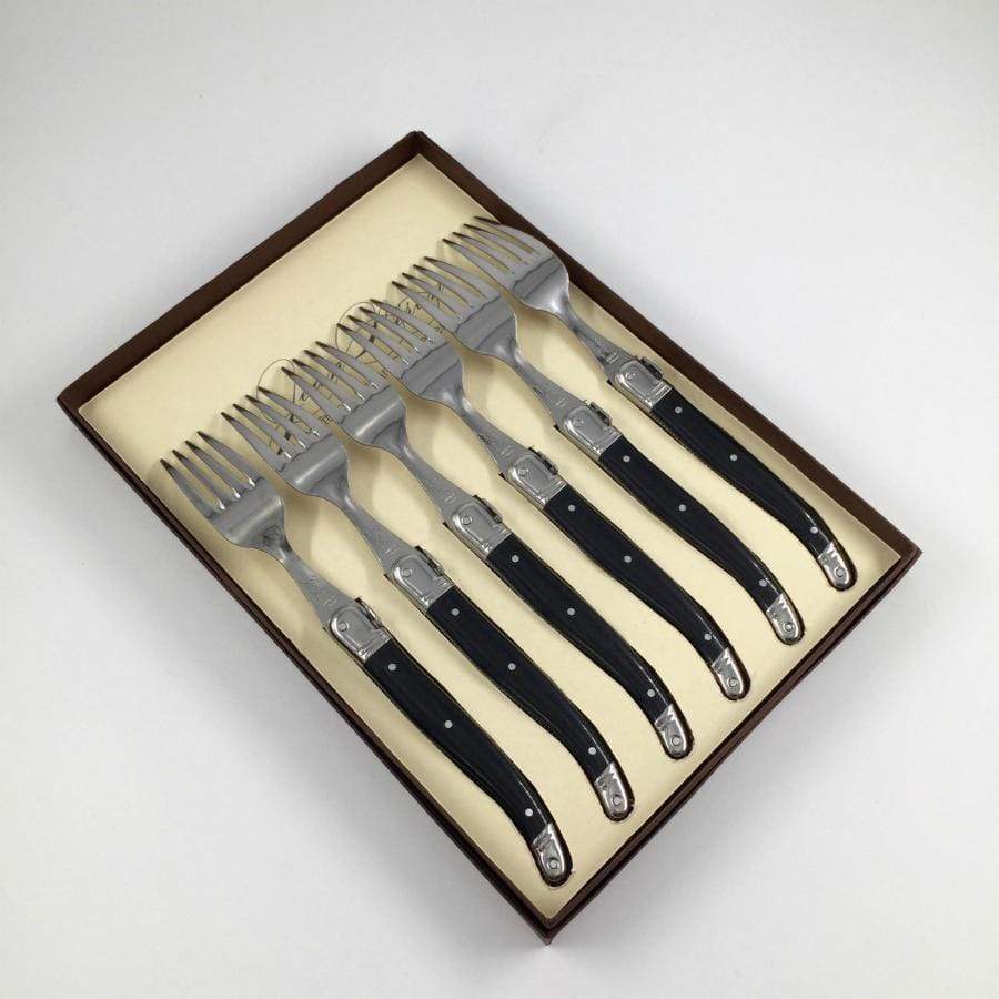 Black Laguiole | Gift Box 6 Table Forks