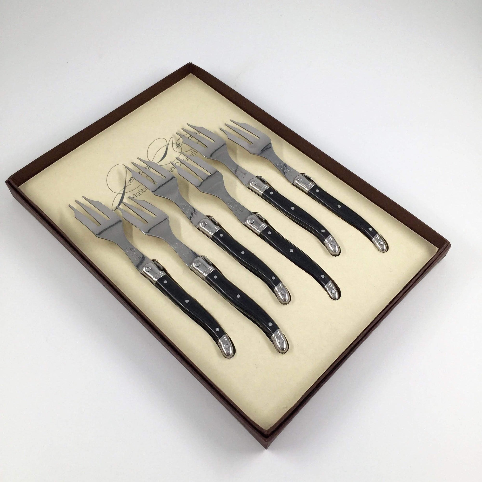 Black Laguiole - Gift Box Dessert Forks