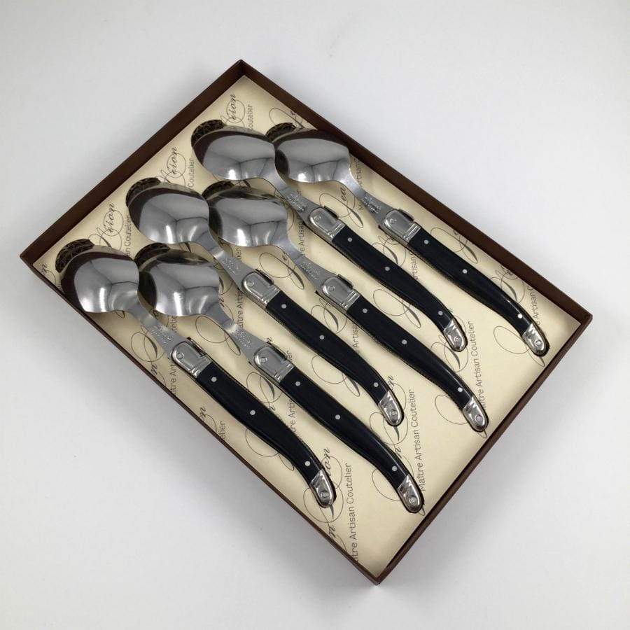 Black Laguiole - Gift Box Dessert Spoons