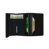 Black Matte Secrid Matte Leather Slim Wallet | Black