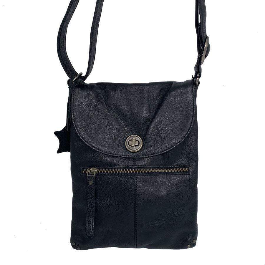 Black Tayla Leather Handbag