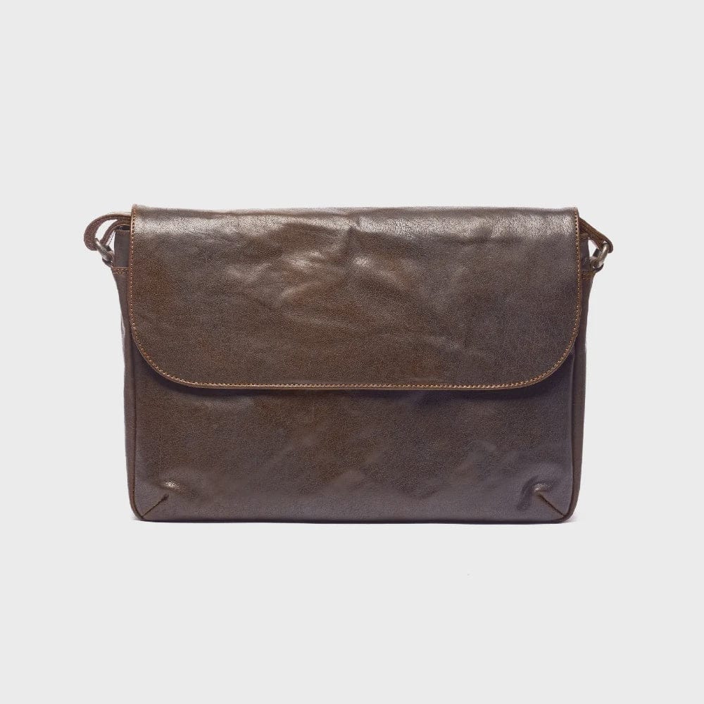 Brown Oran Leather | Asher Satchel