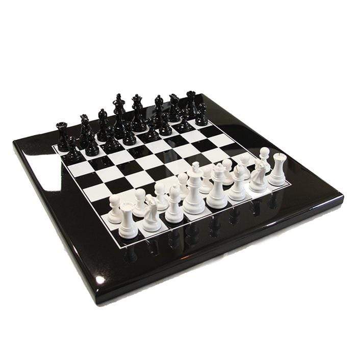 Chess Set Black and White Weighted