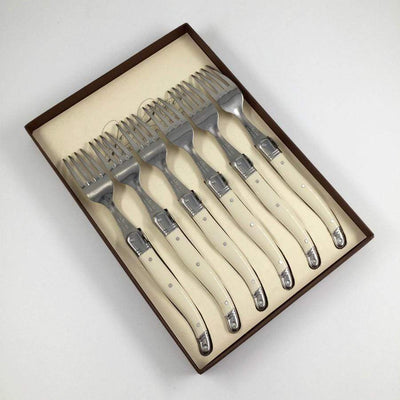 Cream Laguiole | Gift Box 6 Table Forks