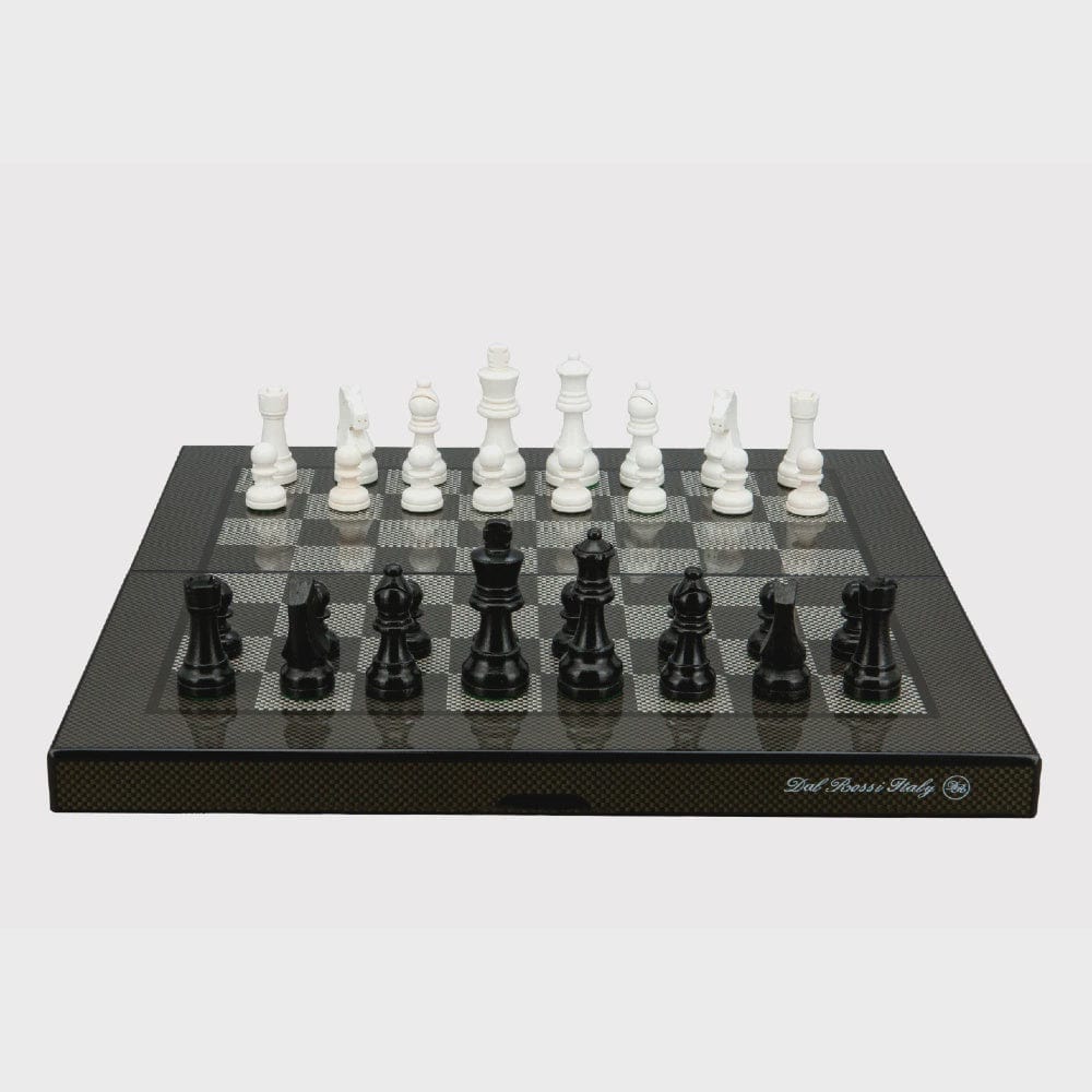 Dal Rossi Folding Chess Set | Black & White