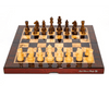 Dal Rossi Mahogany Finish Folding Chess Set, 40cm