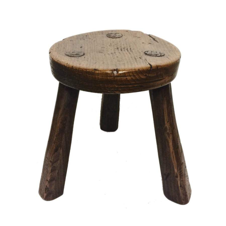 Elm and Oak Milking Stool 3 Legs