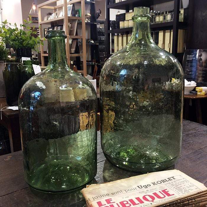 French Antique Glass Wine Jar