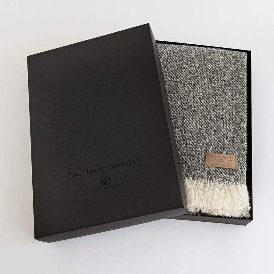 Grey Wool Twill Throw | NZ