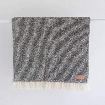 Grey Wool Twill Throw | NZ