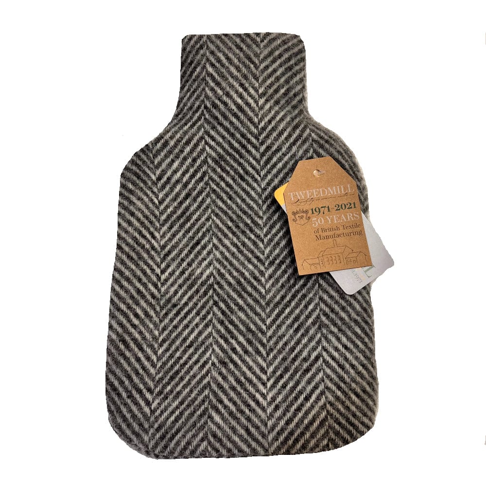 Hot Water Bottle + Wool cover | Silver/Grey