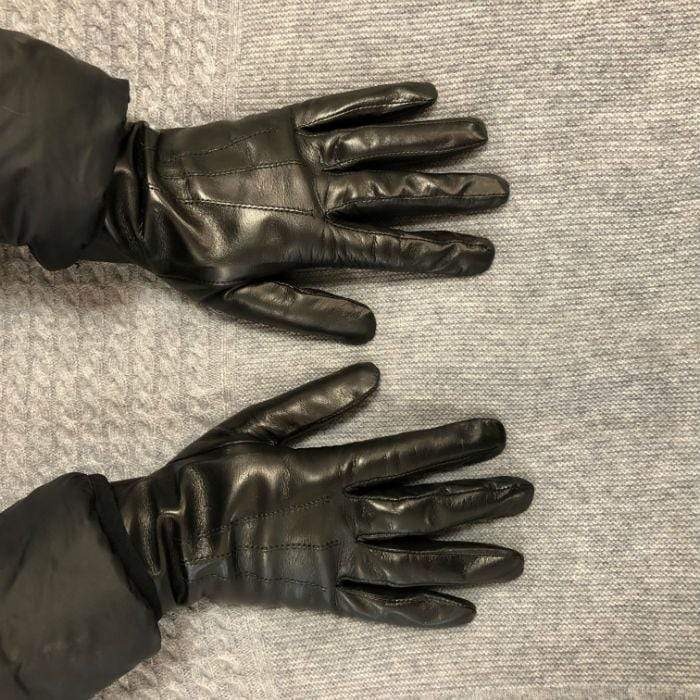 Italian Leather Silk Lined Gloves 2362 | Black