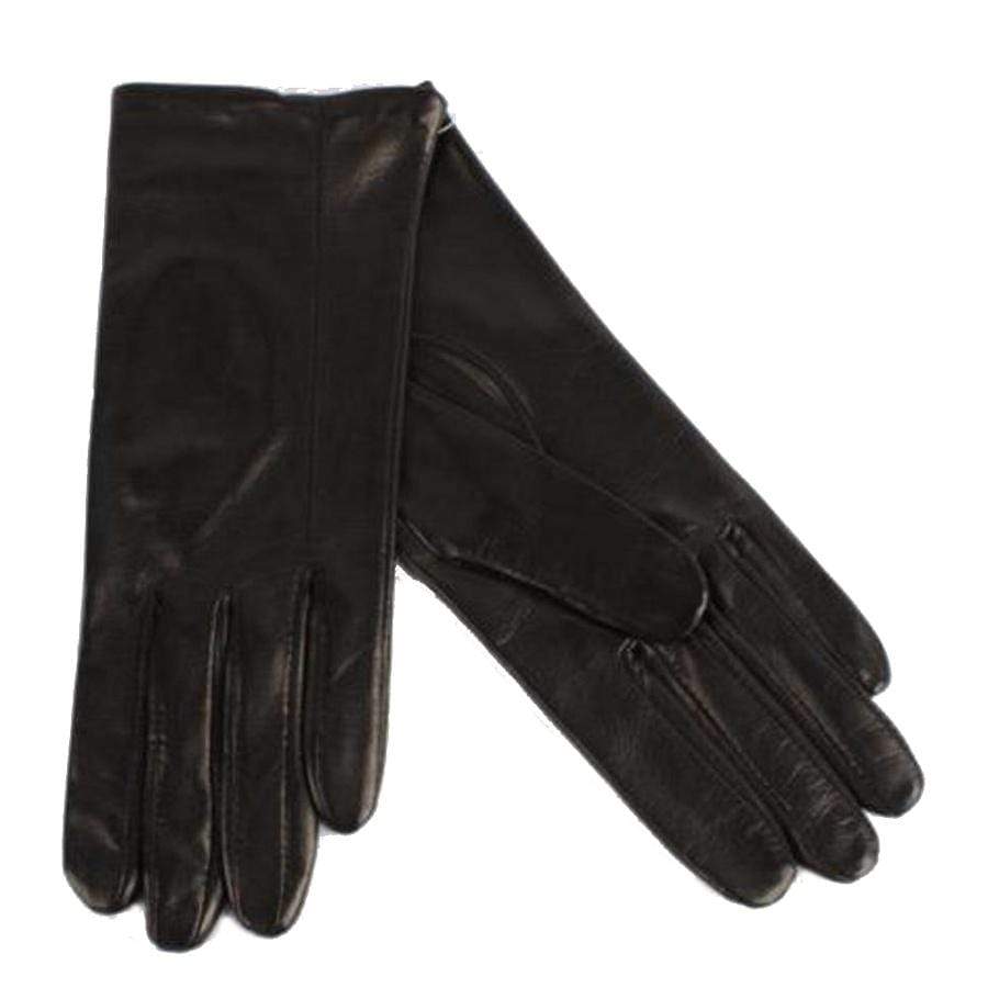 Italian Leather Silk Lined Gloves | 2867 Black