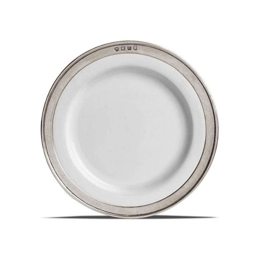 Italian Pewter and Ceramic Side Plate