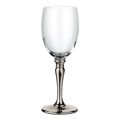 Italian Pewter and Crystal Glass - Wine