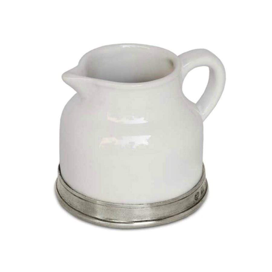 Italian Pewter Ceramic Jug - milk