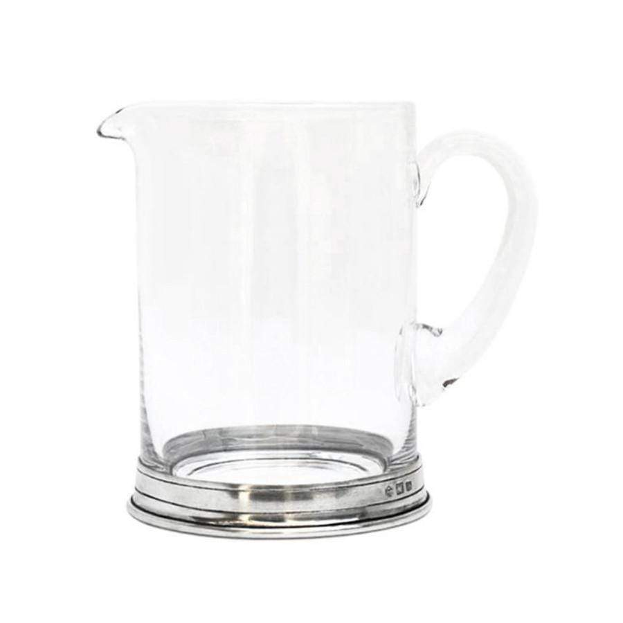 Italian Pewter Crystal Bar Pitcher 1L