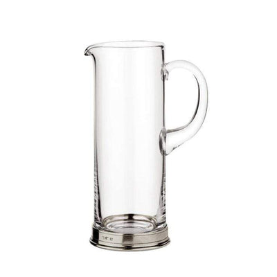 Italian Pewter & Crystal Pitcher